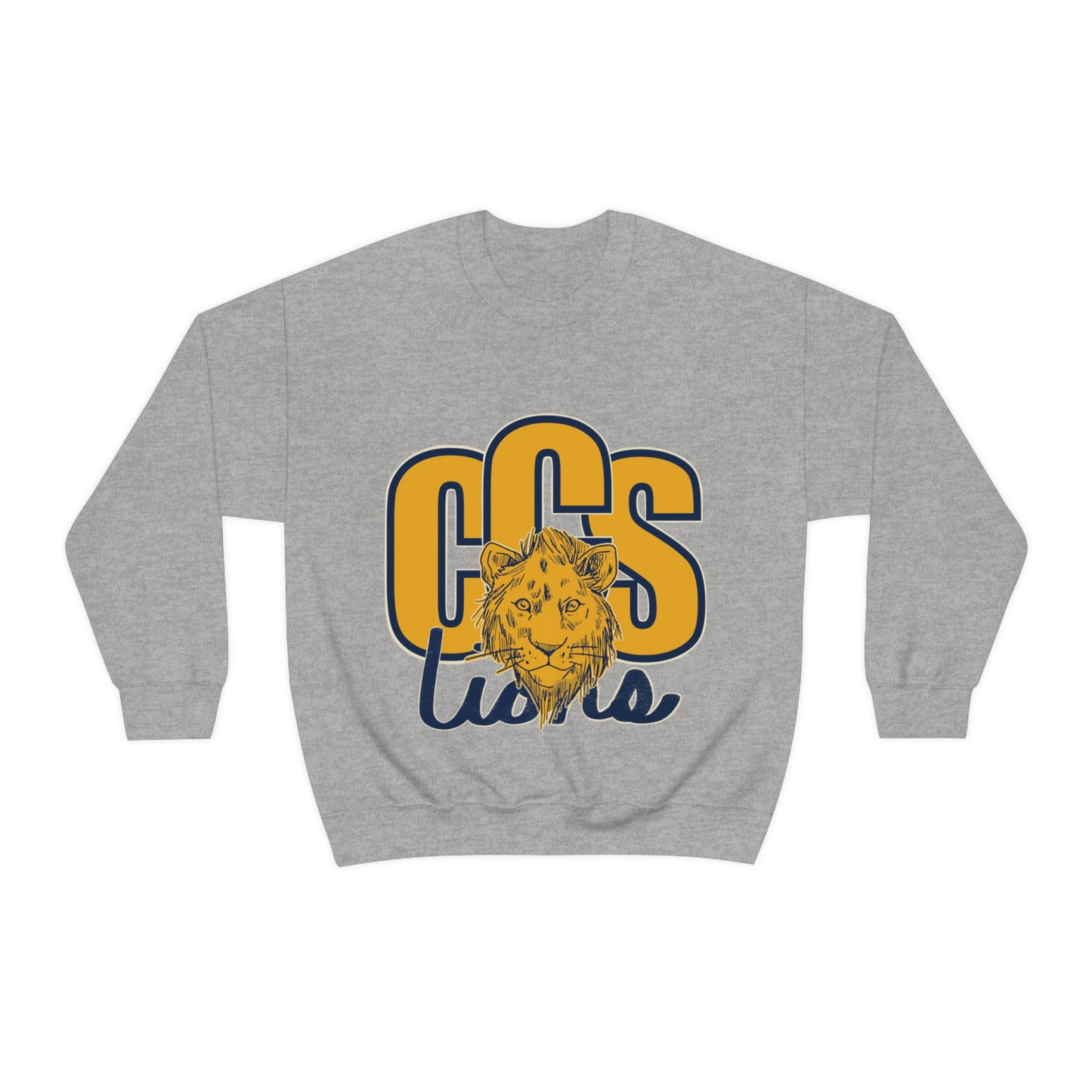 Coleman Christian School Lions Sweatshirt in Sport Grey and Light Blue