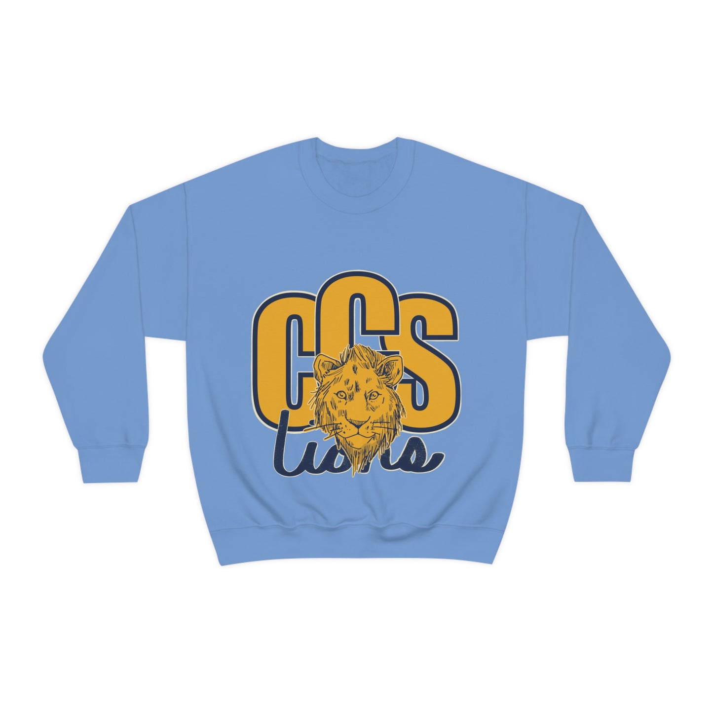 Coleman Christian School Lions Sweatshirt in Sport Grey and Light Blue