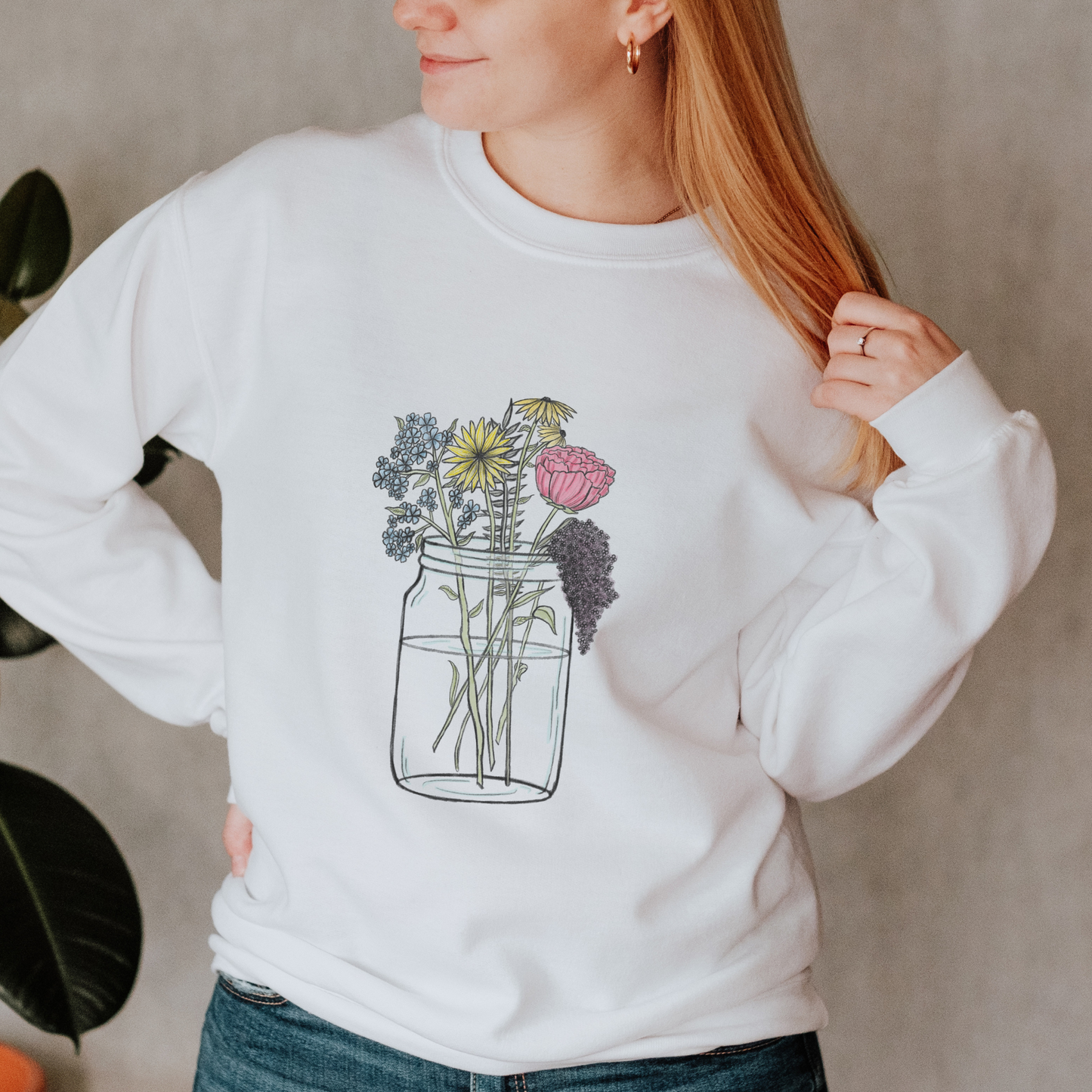 Wildflower Mason Jar Sweatshirt