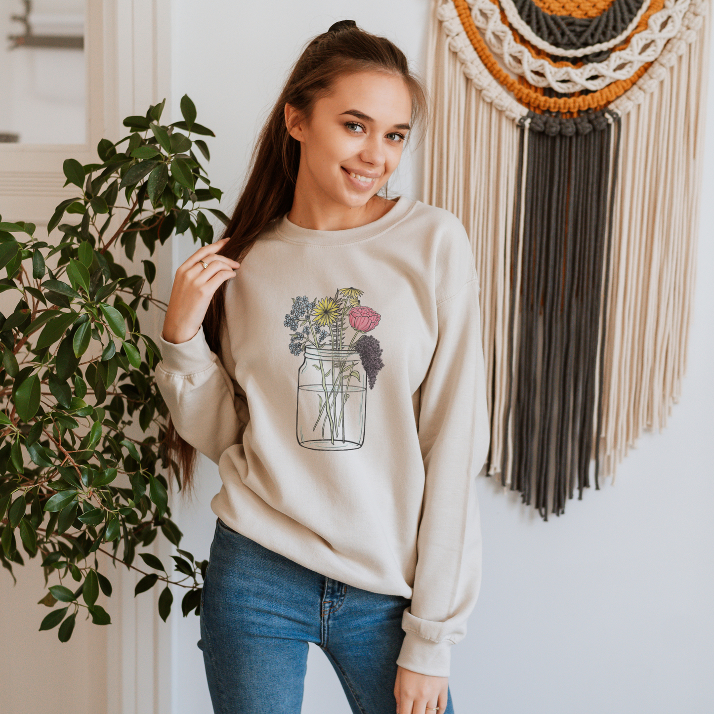 Wildflower Mason Jar Sweatshirt