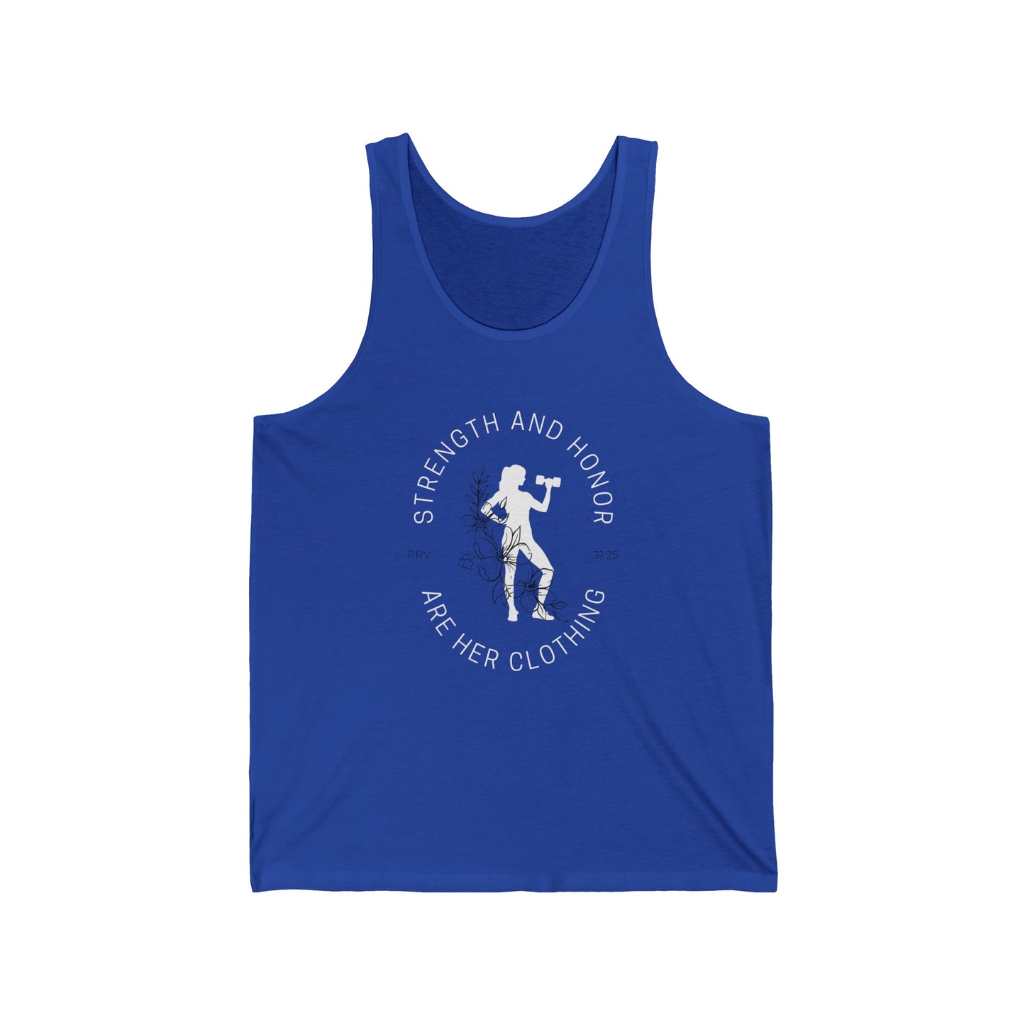 She Is Strong Workout Unisex Jersey Tank