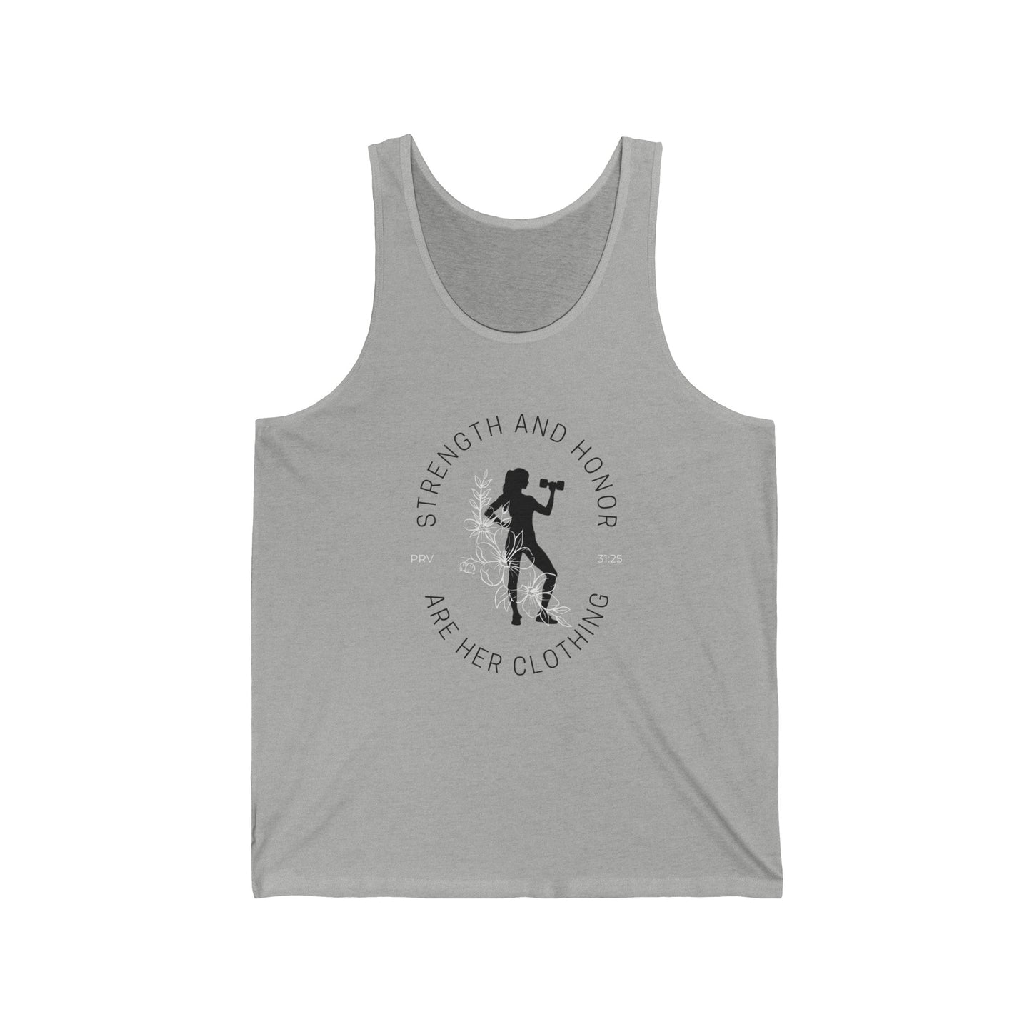 She Is Strong Workout Unisex Jersey Tank