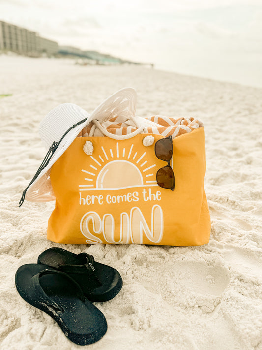 Here Comes the Sun Yellow Weekender Bag