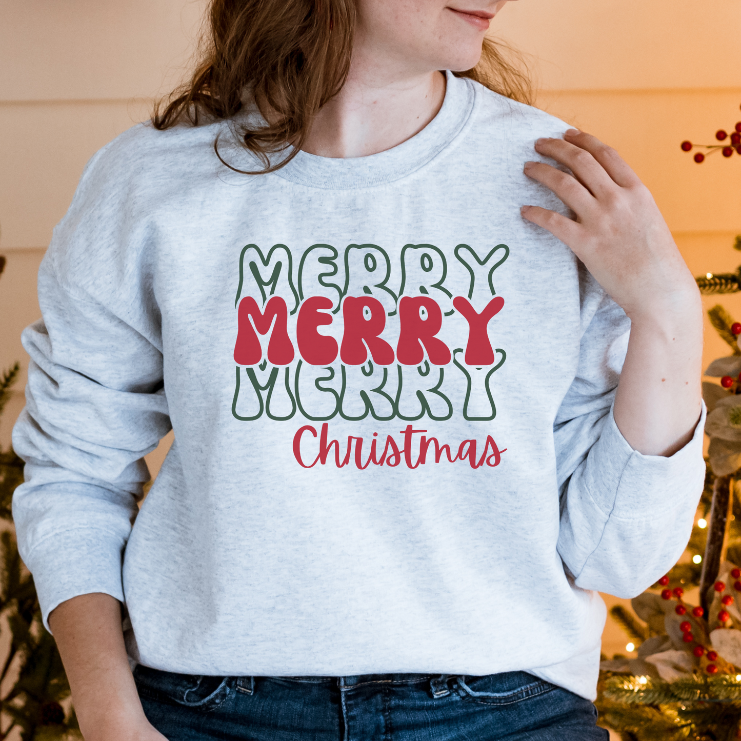 Merry Merry Merry Christmas Sweatshirt