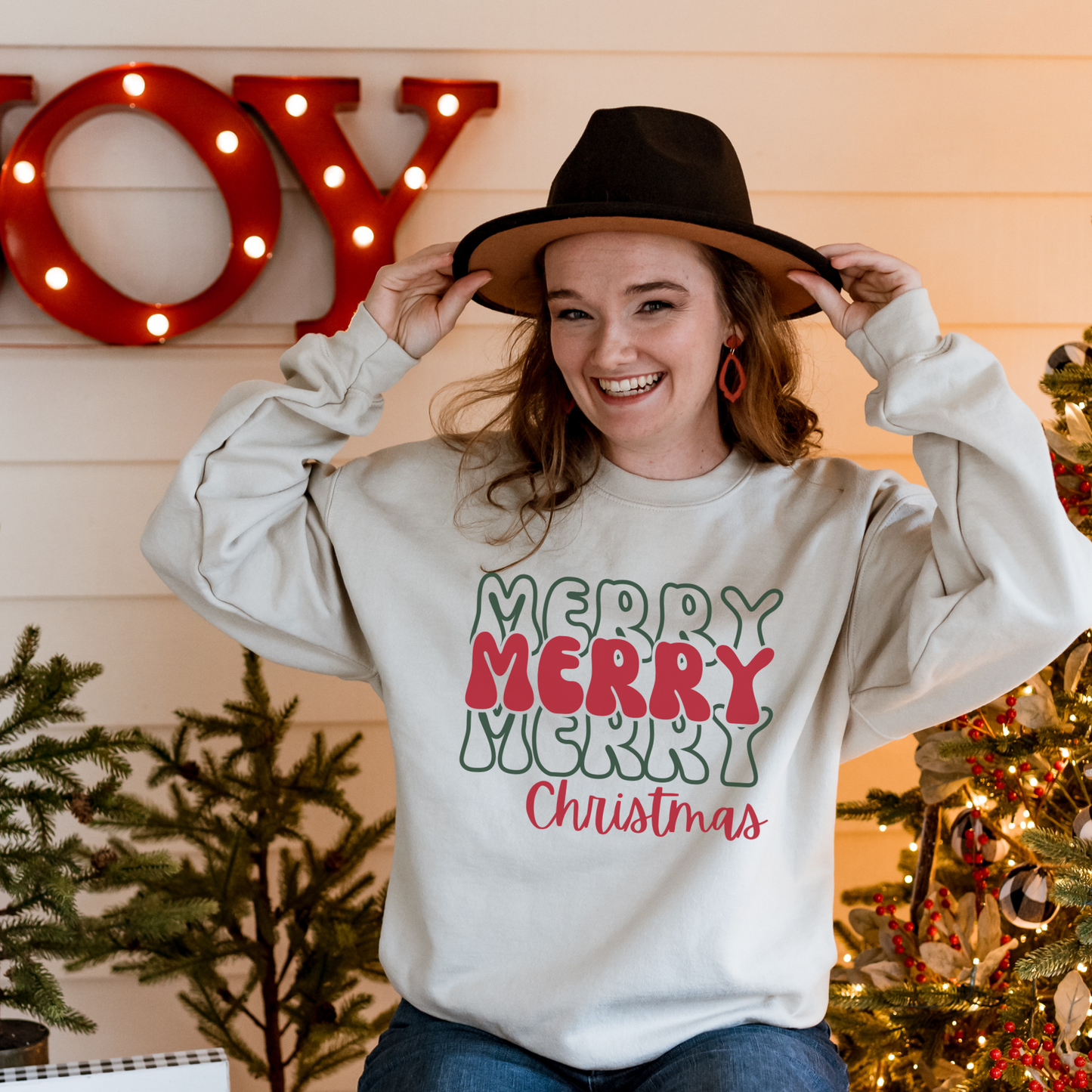 Merry Merry Merry Christmas Sweatshirt