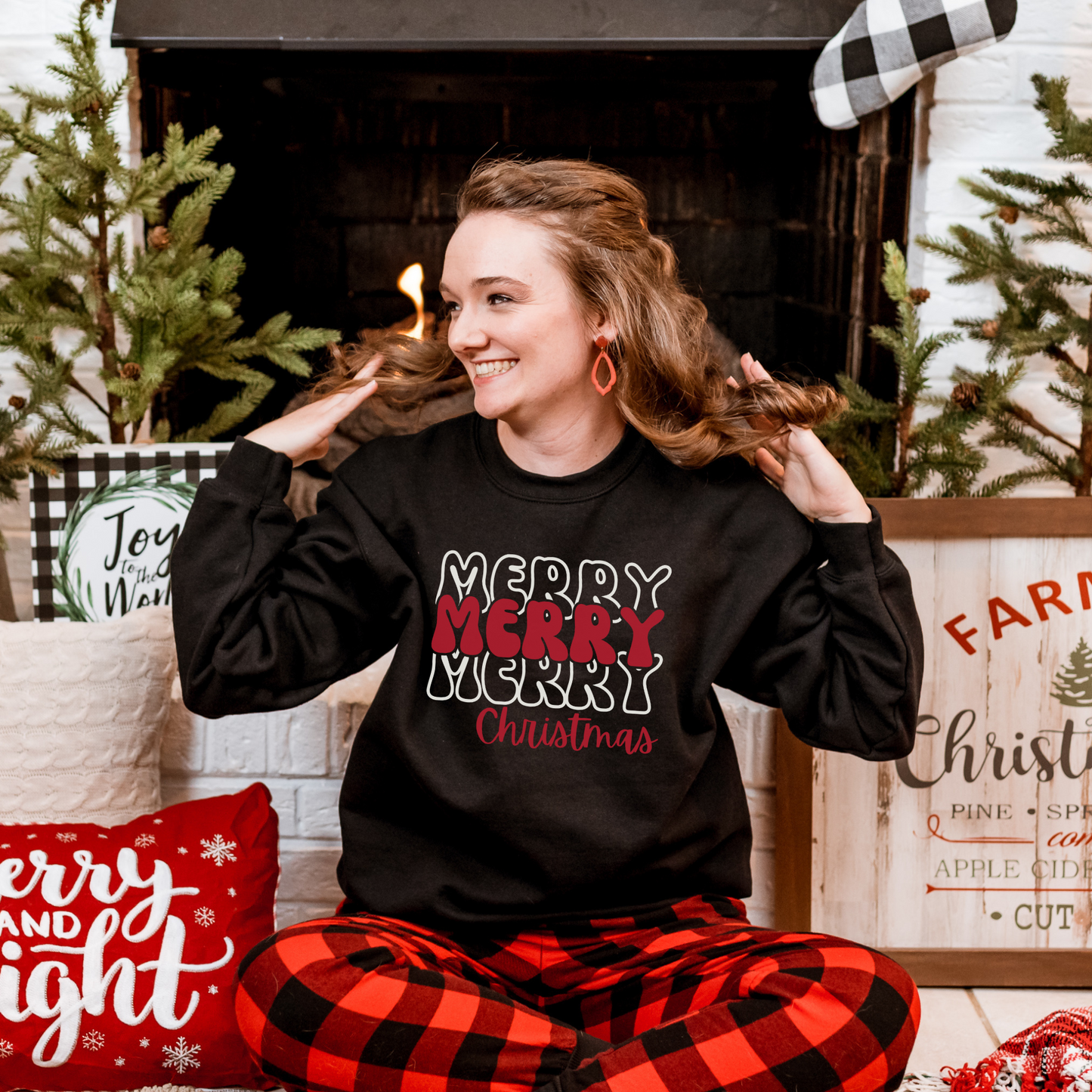 Merry Merry Merry Christmas Sweatshirt