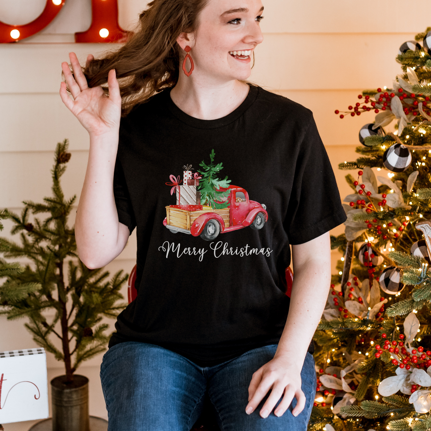 Vintage Christmas Truck T-Shirt